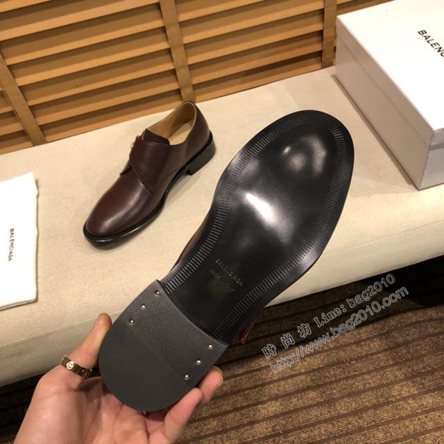Balenciaga經典款男鞋 巴黎世家頂級版本進口原版小牛皮西裝鞋  hdbl1194